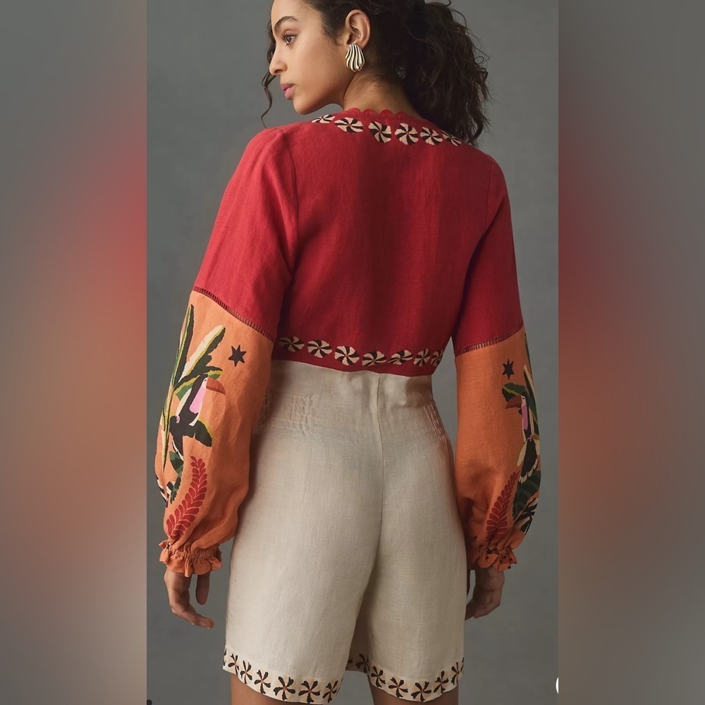 NWT Farm Rio Long-Sleeve Romper - Picture 3 of 5